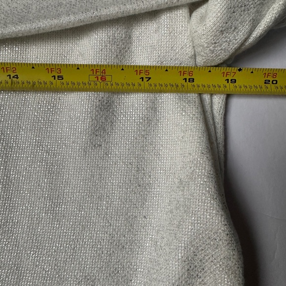 Zara Glitter Textured Wide-Leg pants Medium and sweater Larger Set White Women's - Picture 10 of 16